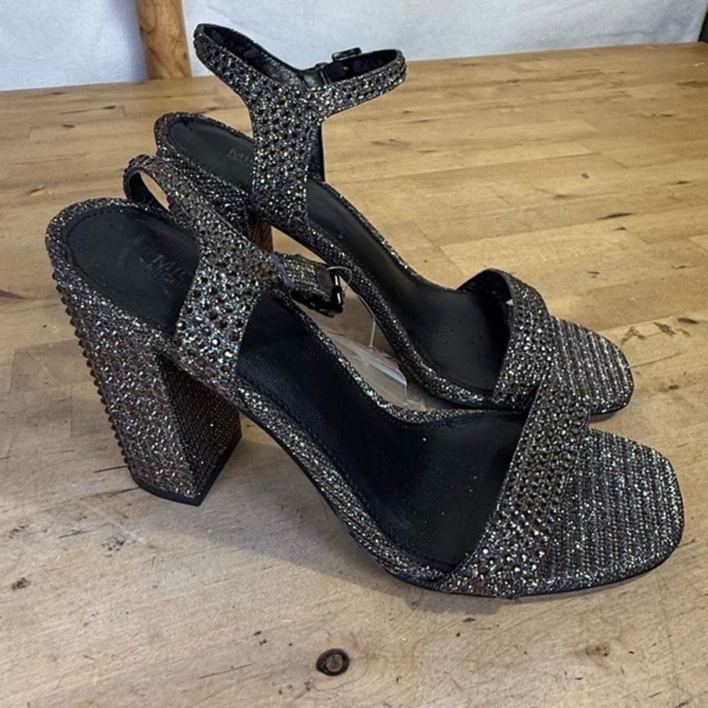 Michael Kors rhinestone Block Heel Sandals Size 6